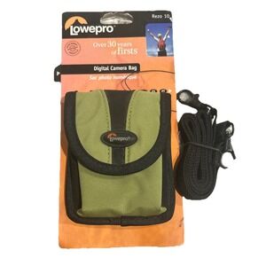 Lowepro Small Green Digital Camera Bag Case NWT Strap Compact Travel Hiking